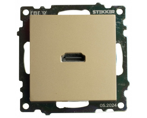 Розетка HDMI без рамки Stekker Катрин 50060 Розетка HDMI без рамки Stekker Катрин 50060