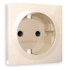 Накладка для розетки с заземлением и со шторками Ambrella Volt Quant AP3070