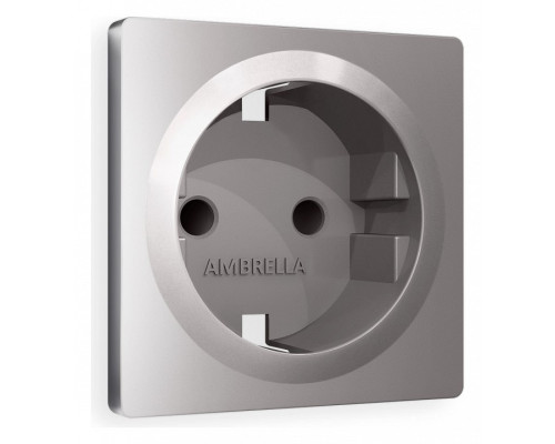 Накладка для розетки с заземлением и со шторками Ambrella Volt Quant AP5070 Накладка для розетки с заземлением и со шторками Ambrella Volt Quant AP5070