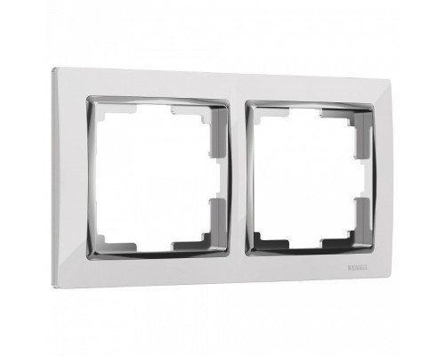 Рамка на 2 поста Werkel Snabb (белый/хром) W0021901 Рамка на 2 поста Werkel Snabb (белый/хром) W0021901