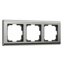 Рамка на 3 поста Werkel Metallic (глянцевый никель) W0031602