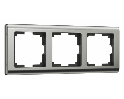 Рамка на 3 поста Werkel Metallic (глянцевый никель) W0031602