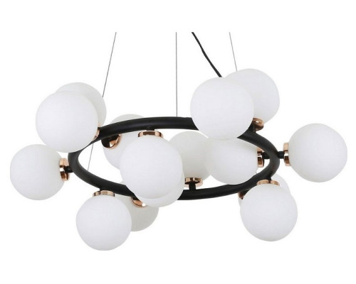 Подвесная люстра LUMINA DECO Marsiada LDP 6033-15 BK+MD Подвесная люстра LUMINA DECO Marsiada LDP 6033-15 BK+MD