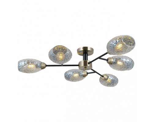 Потолочная люстра ILLUMICO IL0285 IL0285-6CSQ-79 BK AB Потолочная люстра ILLUMICO IL0285 IL0285-6CSQ-79 BK AB