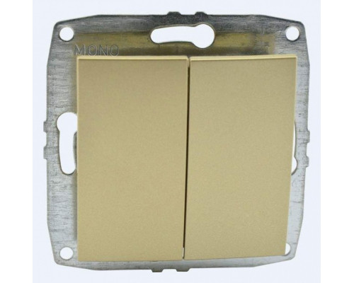 Выключатель двухклавишный без рамки Mono Electric Despina / Larissa 500-002225-102 Выключатель двухклавишный без рамки Mono Electric Despina / Larissa 500-002225-102
