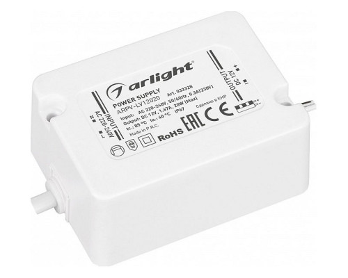 Блок питания с проводом Arlight ARPV-LV 033328 Блок питания с проводом Arlight ARPV-LV 033328