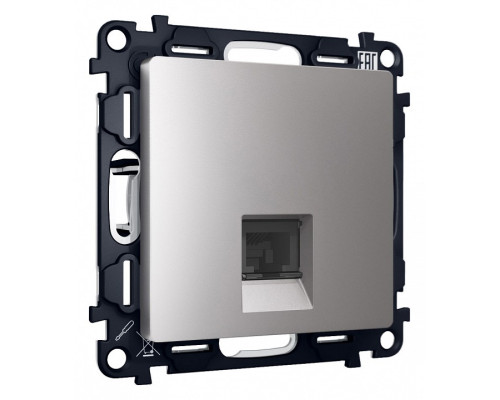 Розетка Ethernet RJ-45 и со шторками, без рамки Ambrella Volt Quant MA512010 Розетка Ethernet RJ-45 и со шторками, без рамки Ambrella Volt Quant MA512010