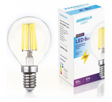 Лампа светодиодная Ambrella Light G45 E14 6Вт 4200K 204215