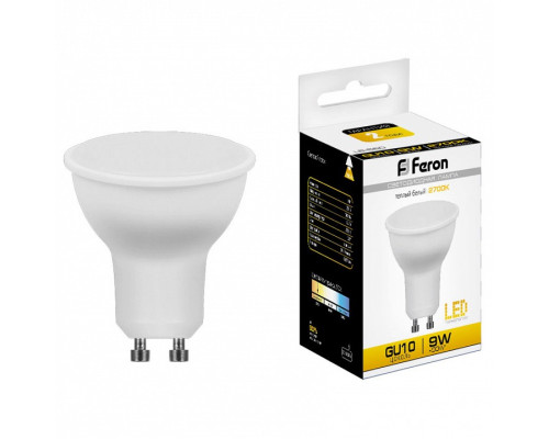 Лампа светодиодная Feron LB-560 GU10 9Вт 2700K 25842 Лампа светодиодная Feron LB-560 GU10 9Вт 2700K 25842