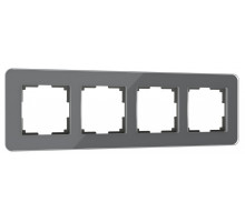 Рамка на 4 поста Werkel Elite (графит, стекло) W0042440