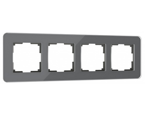 Рамка на 4 поста Werkel Elite (графит, стекло) W0042440 Рамка на 4 поста Werkel Elite (графит, стекло) W0042440