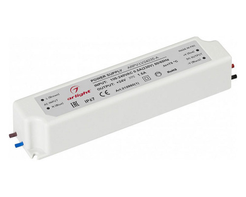 Блок питания с проводом Arlight ARPV-LV 018980(1) Блок питания с проводом Arlight ARPV-LV 018980(1)