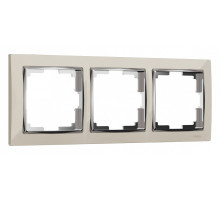 Рамка на 3 поста Werkel Snabb (слоновая кость/хром) W0031903