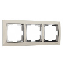Рамка на 3 поста Werkel Snabb (слоновая кость/хром) W0031903