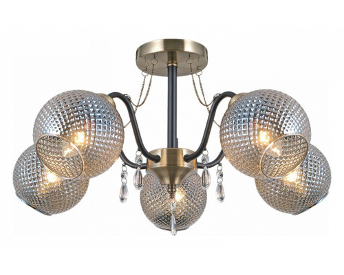 Люстра на штанге ILLUMICO IL0432-5CSQ-29 AB BK Люстра на штанге ILLUMICO IL0432-5CSQ-29 AB BK