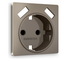 Накладка для розетки с заземлением и со шторками и 2хUSB type A Ambrella Volt Quant AP6390