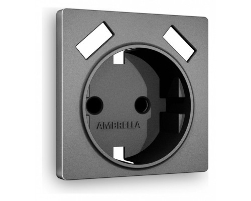 Накладка для розетки с заземлением и со шторками и 2хUSB type A Ambrella Volt Quant AP6590 Накладка для розетки с заземлением и со шторками и 2хUSB type A Ambrella Volt Quant AP6590