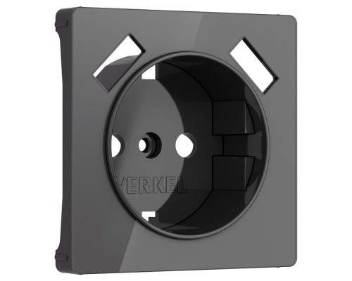 Накладка для розетки с заземлением и 2хUSB Werkel графит акрил W1179544 Накладка для розетки с заземлением и 2хUSB Werkel графит акрил W1179544