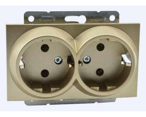 Розетка двойная с заземлением, без рамки Mono Electric Despina / Larissa 500-002204-120 Розетка двойная с заземлением, без рамки Mono Electric Despina / Larissa 500-002204-120