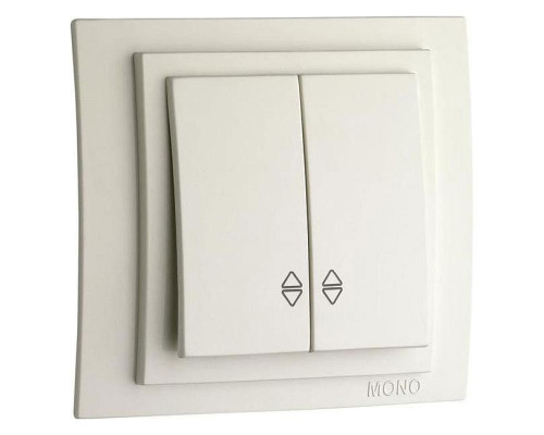 Выключатель проходной двухклавишный Mono Electric Larissa 103-010123-111 Выключатель проходной двухклавишный Mono Electric Larissa 103-010123-111