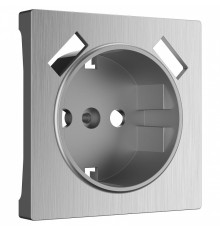 Накладка для розетки Werkel серебряный рифленый W1179509