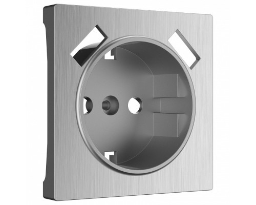 Накладка для розетки Werkel серебряный рифленый W1179509 Накладка для розетки Werkel серебряный рифленый W1179509