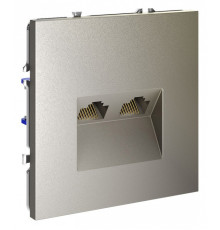 Розетка двойная Ethernet RJ-45 без рамки Voltum S70 VLS060204