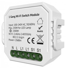 Контроллер-выключатель Wi-Fi для смартфонов и планшетов Denkirs Relay RL1001-SM/1