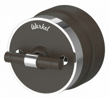 Выключатель одноклавишный с корпусом Werkel Vintage (мокко матовый/хром) W5812052