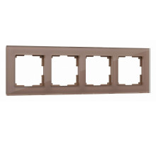 Рамка на 4 поста Werkel Favorit (латте, стекло) W0041142