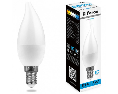 Лампа светодиодная Feron Lb 570 E14 9Вт 6400K 38136 Лампа светодиодная Feron Lb 570 E14 9Вт 6400K 38136