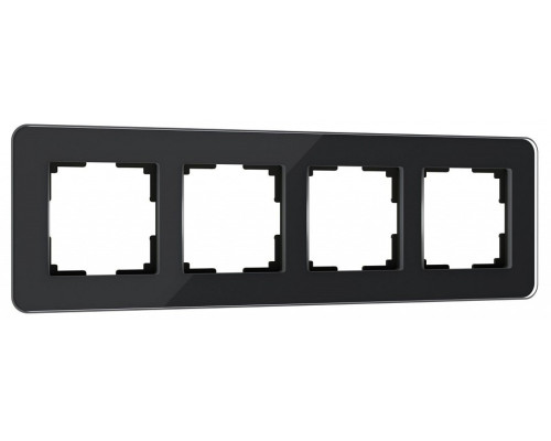 Рамка на 4 поста Werkel Elite (черный, стекло) W0042448 Рамка на 4 поста Werkel Elite (черный, стекло) W0042448