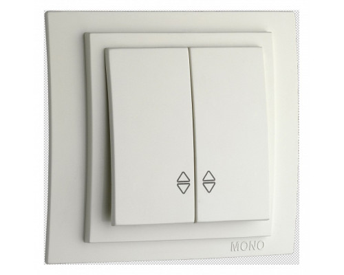 Выключатель проходной двухклавишный Mono Electric Larissa 103-191923-111 Выключатель проходной двухклавишный Mono Electric Larissa 103-191923-111
