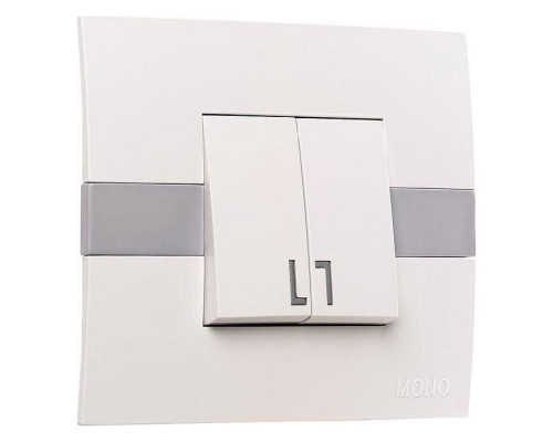 Выключатель двухклавишный Mono Electric Eсо 101-010101-102 Выключатель двухклавишный Mono Electric Eсо 101-010101-102