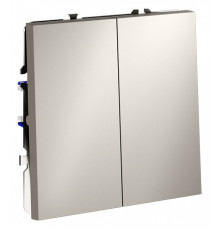 Выключатель двухклавишный без рамки Voltum S70 VLS020103