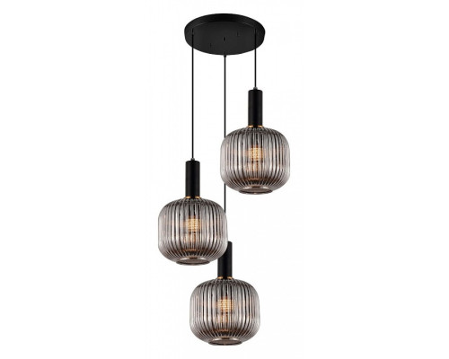 Подвесной светильник LUMINA DECO Gato LDP 1217-3 GY+BK Подвесной светильник LUMINA DECO Gato LDP 1217-3 GY+BK