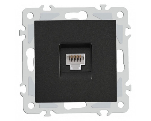 Розетка Ethernet RJ-45 без рамки Arte Milano am-206 206.45-1.black Розетка Ethernet RJ-45 без рамки Arte Milano am-206 206.45-1.black
