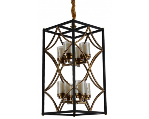 Подвесная люстра LUMINA DECO Quadrato LDP 1223-8 BK+MD Подвесная люстра LUMINA DECO Quadrato LDP 1223-8 BK+MD