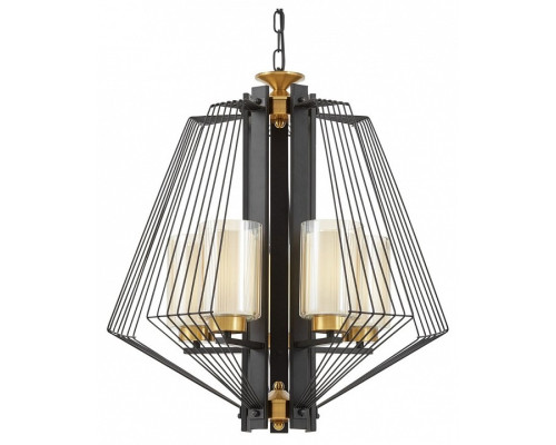 Подвесная люстра LUMINA DECO Canti LDP 1244-5 BK+MD Подвесная люстра LUMINA DECO Canti LDP 1244-5 BK+MD