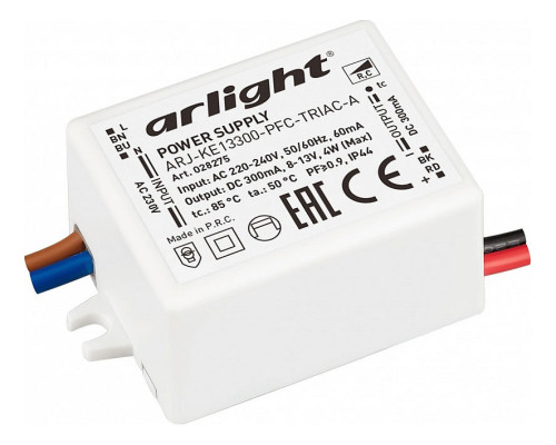 Блок питания с проводом Arlight ARJ 028275 Блок питания с проводом Arlight ARJ 028275