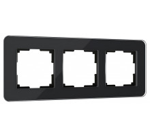 Рамка на 3 поста Werkel Elite (черный, стекло) W0032448