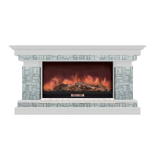Комплект из электрокамина напольного и портала (143x45x80 см) Брайтон Старый Город Premier S86 БР000015