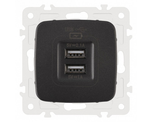 Розетка USB, без рамки Arte Milano am-205 205.46-1.black Розетка USB, без рамки Arte Milano am-205 205.46-1.black