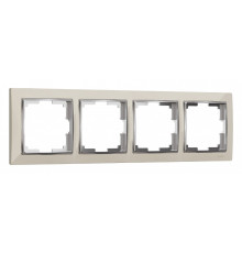 Рамка на 4 поста Werkel Snabb (слоновая кость/хром) W0041903