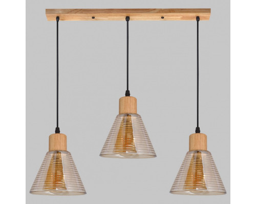 Подвесной светильник Imex MD.5870 MD.5870-3-P-WOOD+BK Подвесной светильник Imex MD.5870 MD.5870-3-P-WOOD+BK
