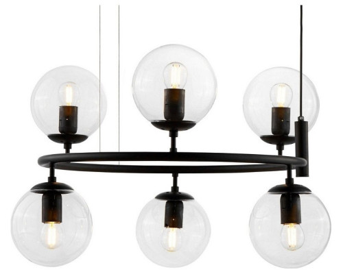 Подвесная люстра LUMINA DECO Ceredo LDP 6034-6 RND BK Подвесная люстра LUMINA DECO Ceredo LDP 6034-6 RND BK