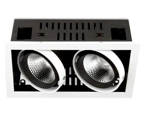 Встраиваемый светильник Ambrella Light T T812 BK/CH 2*12W 4200K Встраиваемый светильник Ambrella Light T T812 BK/CH 2*12W 4200K