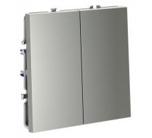 Выключатель двухклавишный без рамки Voltum S70 VLS020605