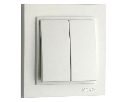 Выключатель двухклавишный Mono Electric Despina 102-010025-102 Выключатель двухклавишный Mono Electric Despina 102-010025-102