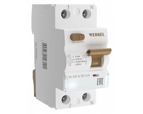 Устройство защитного отключения 1P Werkel Устройства защитного отключения W912P406 Устройство защитного отключения 1P Werkel Устройства защитного отключения W912P406